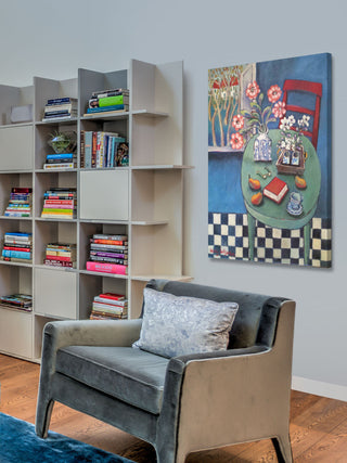 "Latable en vert" Painting Print on Wrapped Canvas