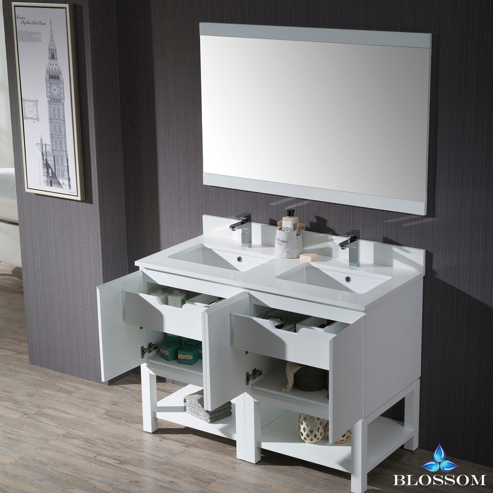 Monaco 48" Double Vanity Set With Mirror