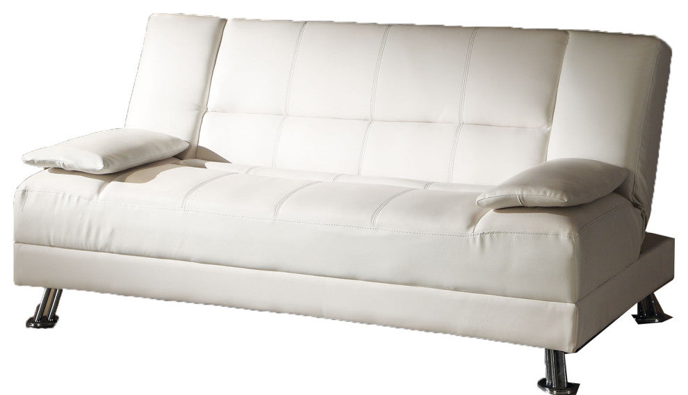 Adjustable Sofa, Black Pu, Fire Proof Foam, Meta Black
