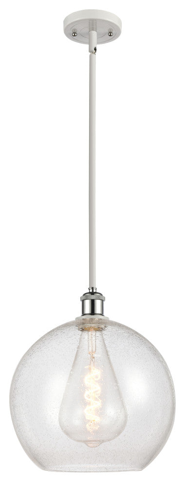 Innovations 516-1S-WPC-G124-12 1 Light Pendant, White, Polished Chrome