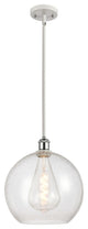Innovations 516-1S-WPC-G124-12 1 Light Pendant, White, Polished Chrome