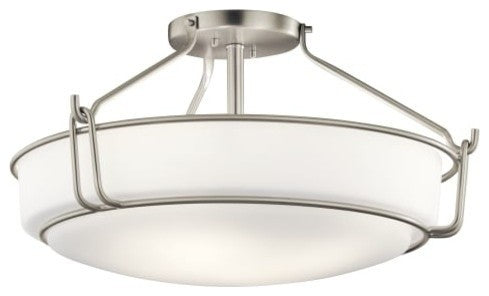 Semi Flush 4-Light, Brushed Nickel