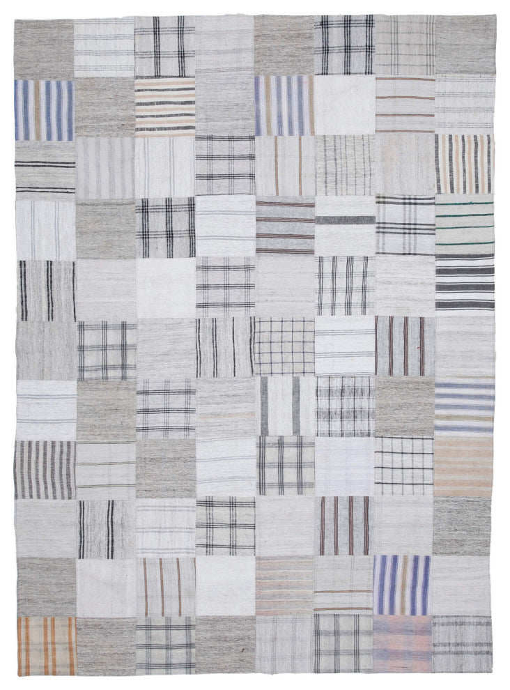 Rug N Carpet - Handmade Turkish 8' 2'' x 11' 3'' Rustic Patchwork Kilim Rug