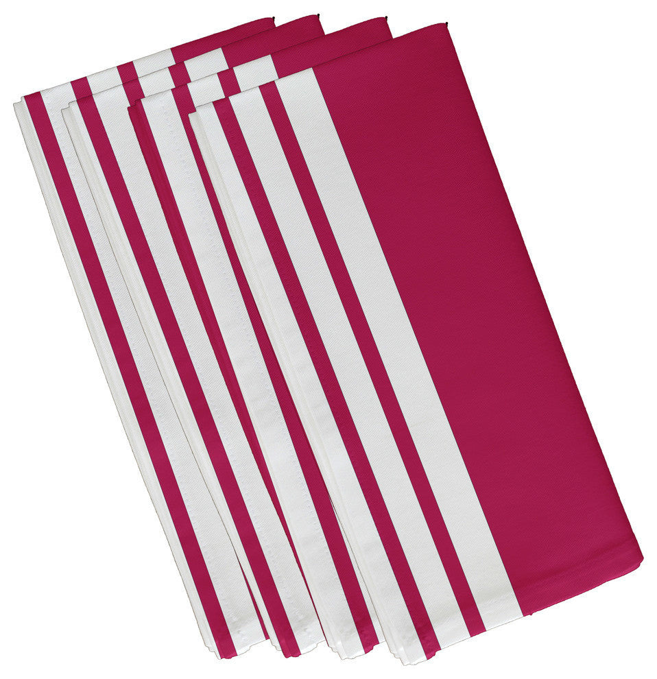 Big And Bold Stripe, Decorative Napkin, Fushia , Set of 4