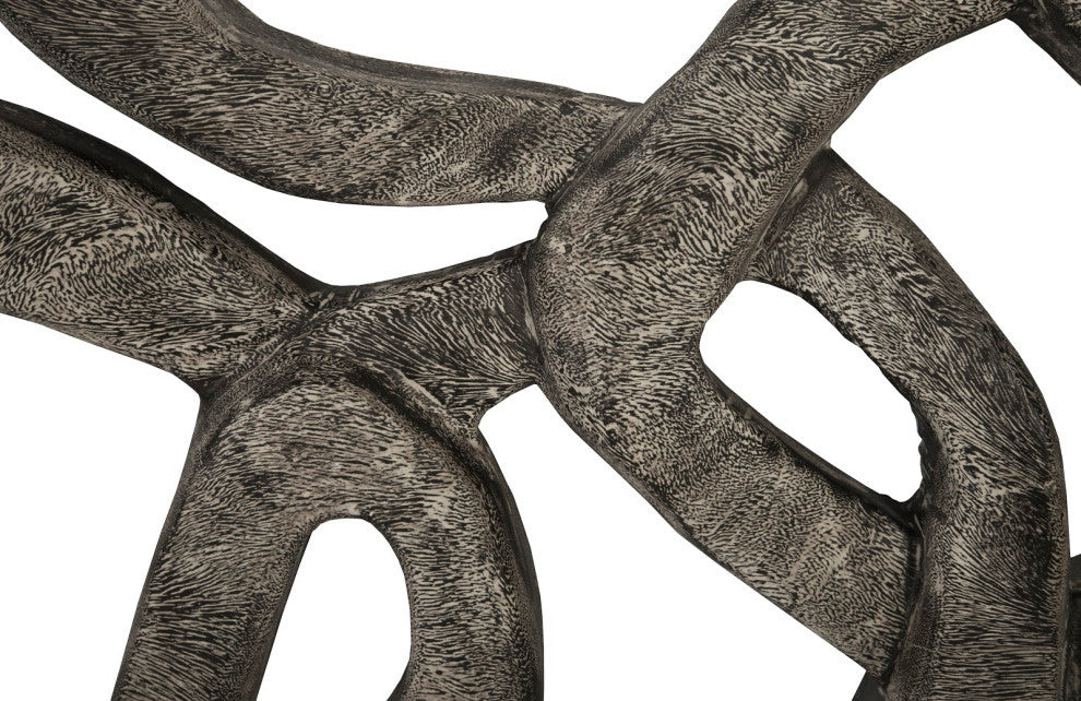 Chain Wall Art, Chamcha Wood, Gray Stone