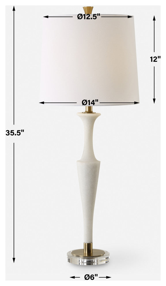 Uttermost Colette White Stone Table Lamp