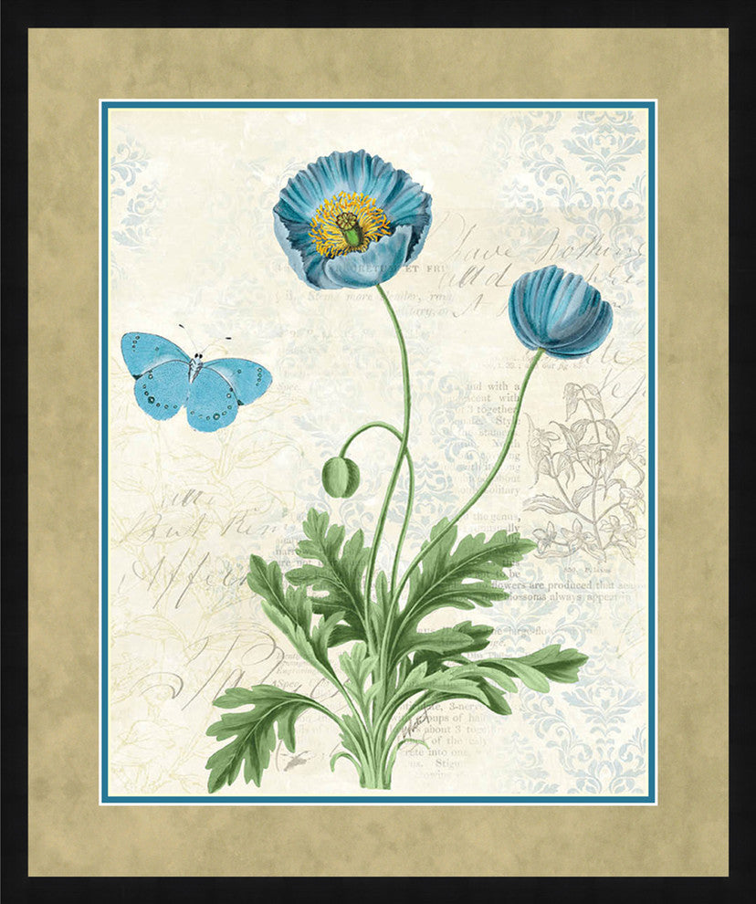 "Booked Blue IV" By Katie Pertiet, Framed Wall Art, Ready to Hang
