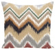 Ikat-Arina Chevron Stripes Print Pillow, Khaki, 16"x16"