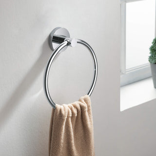 Circular 2-Piece Bathroom Hardware Set, Chrome
