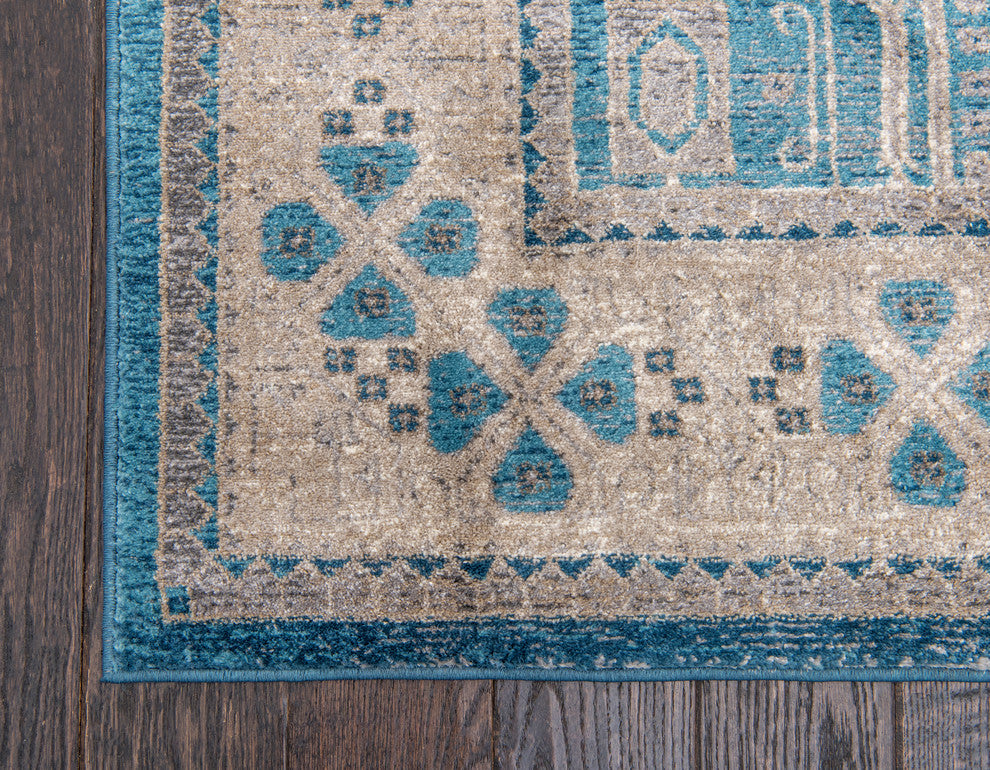 Unique Loom Light Blue Aigen Salzburg 2'x3' Area Rug