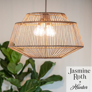Brookhollow Sable Rattan and Sable 4 Light Pendant
