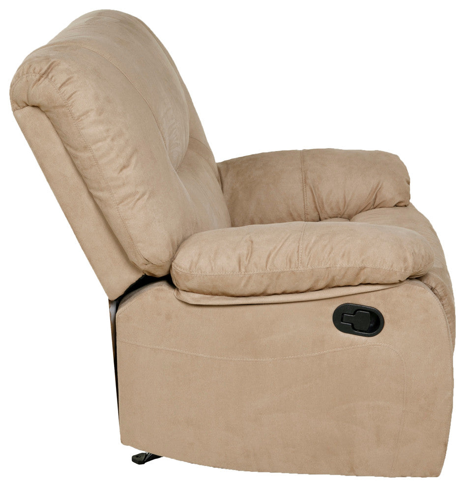 Relaxzen Microfiber Rocker Recliner, Beige