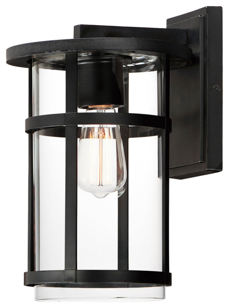 Maxim 40623CL Clyde Vivex 14" Tall Outdoor Wall Sconce - Black
