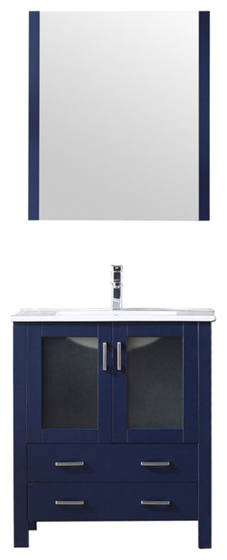 Volez Transitional Navy Blue 30" Single Vanity Set