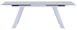 Gloss Ceramic + Tempered Glass Top Extension Table