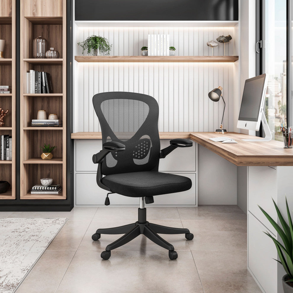 Techni Mobili Black Mesh Office Chair