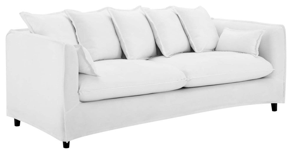 Avalon Slipcover Fabric Sofa, White