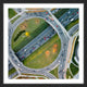 "Traffic Circles"  Framed Painting Print by Karolis Janulis