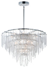 Maxim Lighting Glacier 19-Light Chandelier in White/Polished Chrome