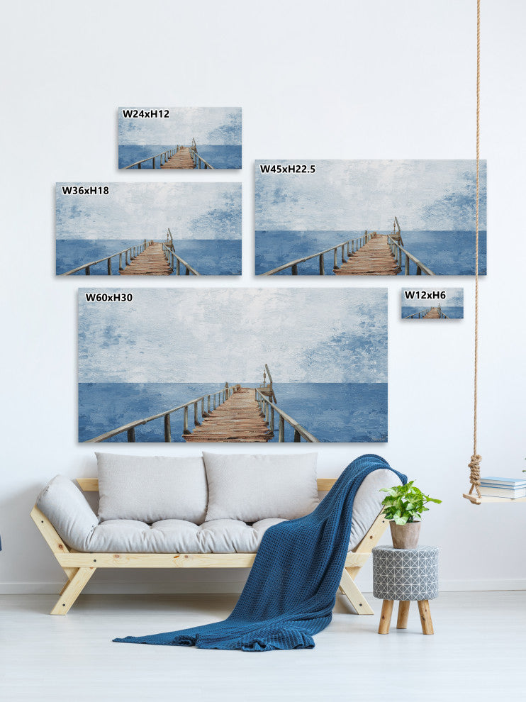 "It's Fishing Time" Painting Print on Wrapped Canvas, 45x22.5
