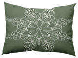 Snowflake Decorative Throw Pillow, Sage Green, 14"x20"