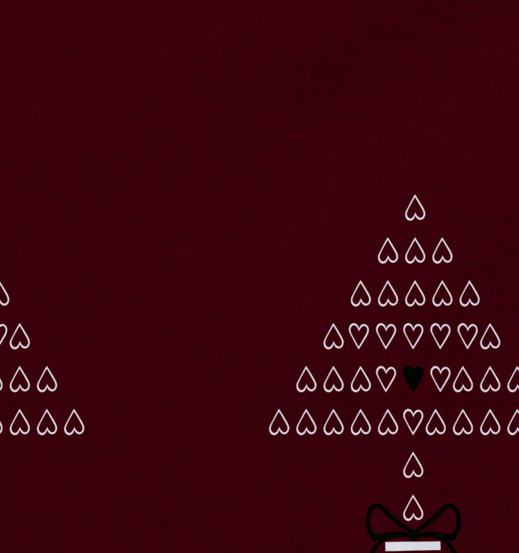 Hearty Holidays, Holiday Print Placement, Cranberry And Burgundy, Set of 4
