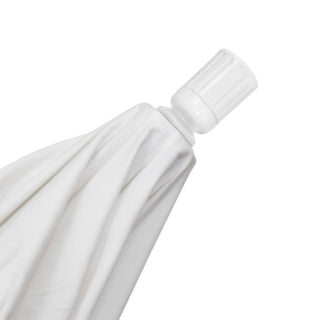 9' Matted White Collar Tilt Crank Aluminum Umbrella, Pacifica, Capri