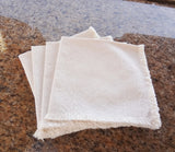Frayed Edge All Natural Cotton Canvas Napkins
