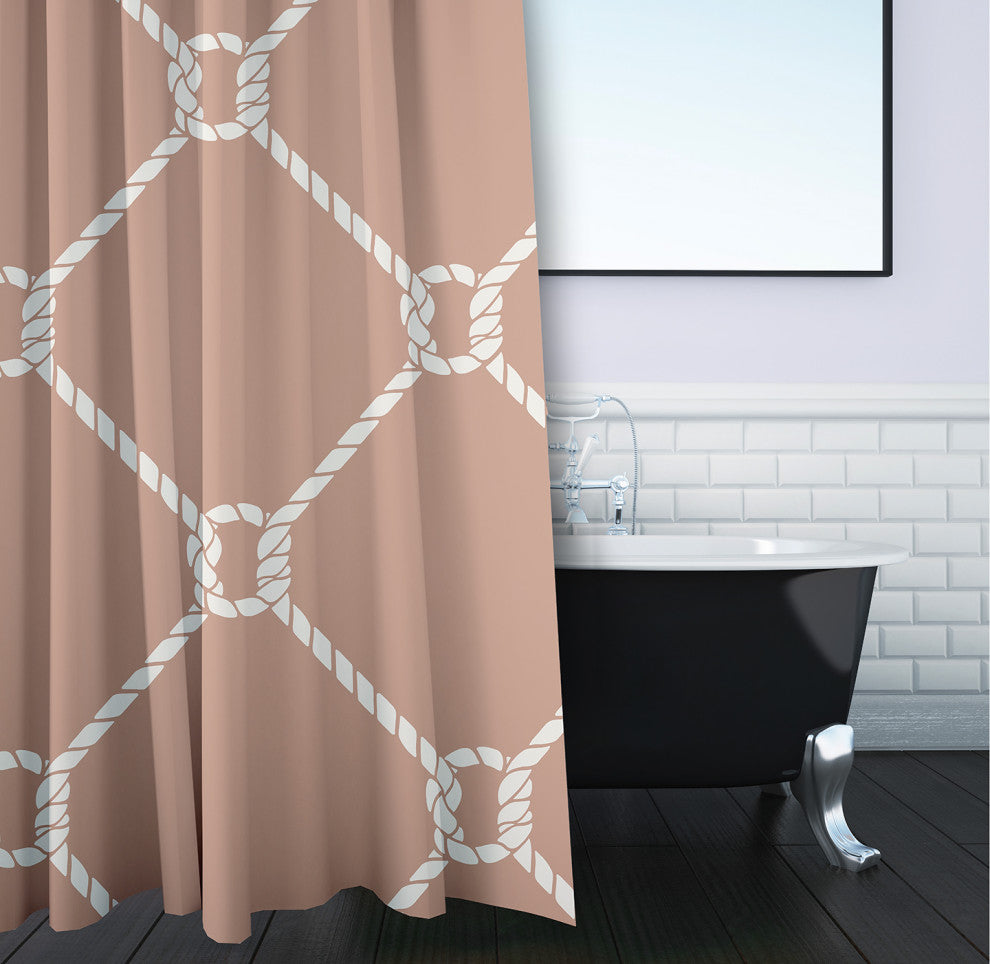 Ahoy! Mauve 70" w x 73" h Shower Curtain