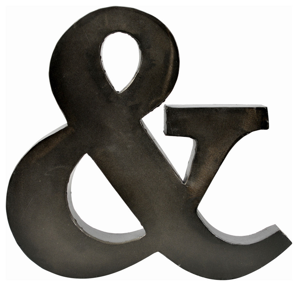 Metal Letter on 12" High, Raw Metal Finish