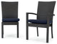 Deco 9 Piece Aluminum Outdoor Patio Dining Set, Blue