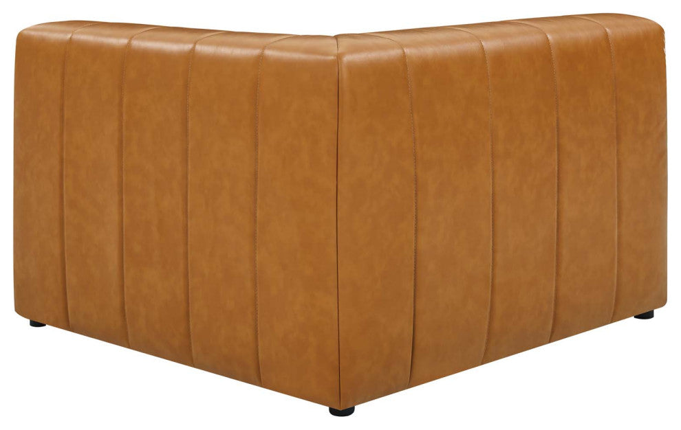 Bartlett Vegan Leather Vegan Leather 3-Piece Sofa Tan