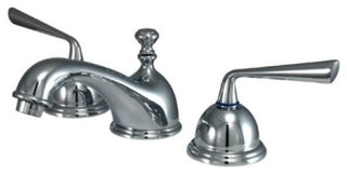 Two Handle 8" to 16" Widespread Lavatory Faucet with Brass Pop-up