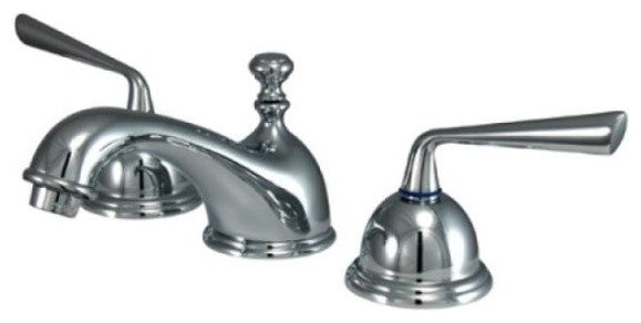 Two Handle 8" to 16" Widespread Lavatory Faucet with Brass Pop-up