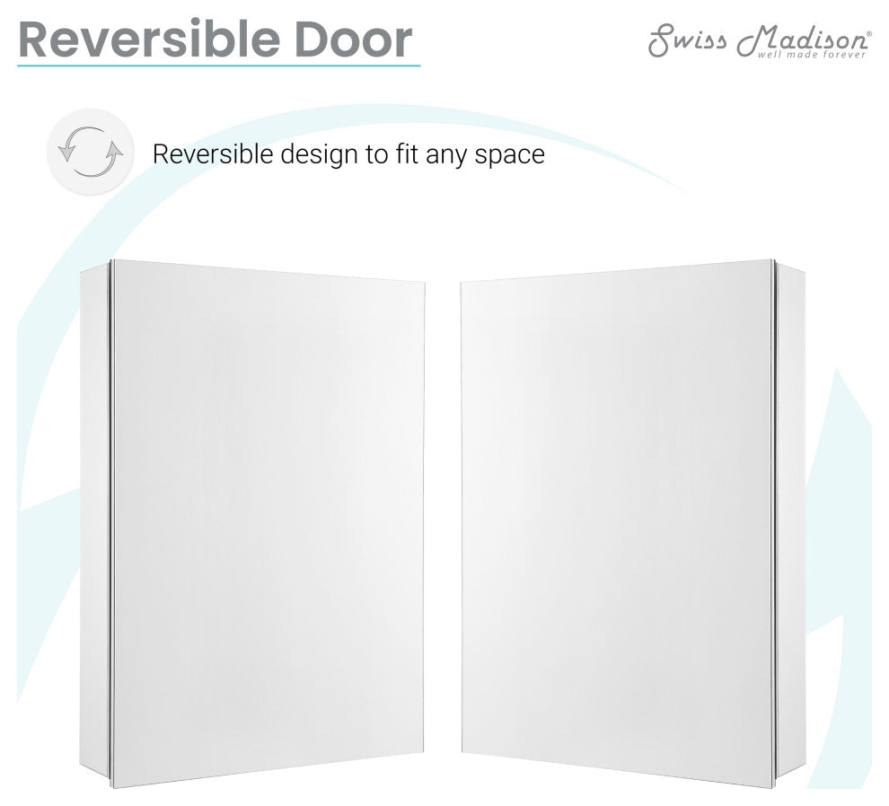 Cache 20"x30"Mirrored Aluminum Medicine Cabinet