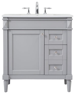 Home Living 21" Transitional Grey-Light Bathroom Vanity