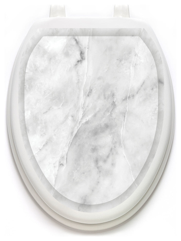 Calcutta Marble Toilet Tattoos, Toilet Lid Decal, Elongated