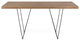 Contemporary Wire Leg Home Office Desk, Walnut/Black Legs