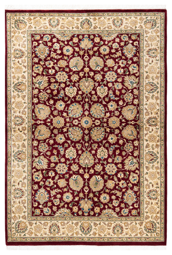 Mogul, One-of-a-Kind Hand-Knotted Area Rug Red, 4'1"x6'1"
