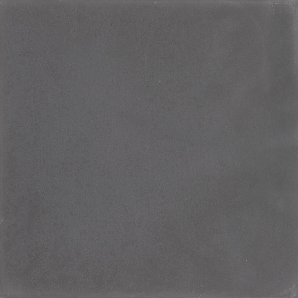 8"x8" Solid Color Handmade Cement Tile, Black, Set of 12