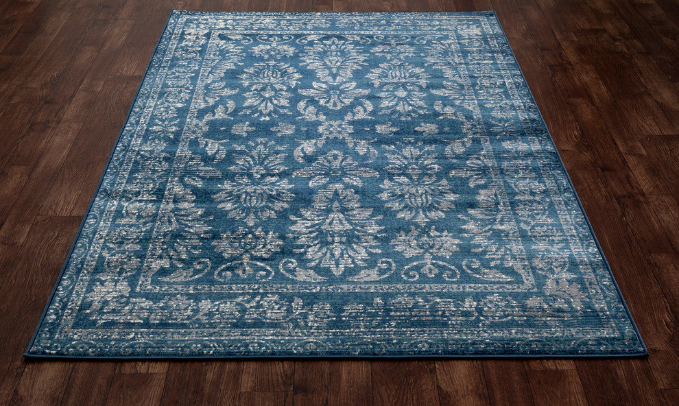 Karelia Homeland Steel Blue 7'10" Round Area Rug