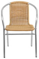 Restaurant Tables and Chairs, "Newbold" Outdoor Rattan Chair, Beige