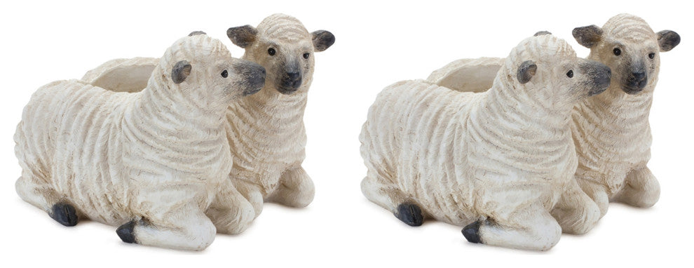 Sheep Couple Planter, Set of 2