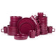 Stone Lain Cleo Stoneware 32 Piece Dinnerware Set, Magenta