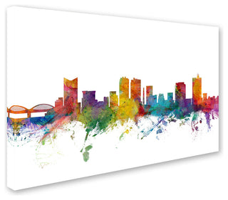 "Fort Worth, Texas Skyline" Canvas Art by Michael Tompsett