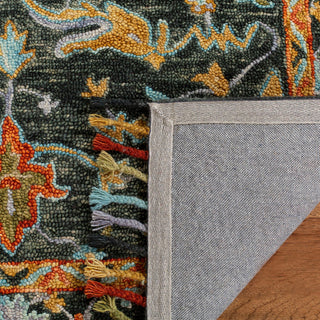 Safavieh Aspen Apn116X Bohemian Rug, Olive/Rust, 7'0"x7'0" Round