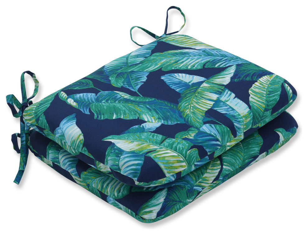 Outdoor/Indoor Hanalai Lagoon Rounded Corners Seat Cushion, Set of 2