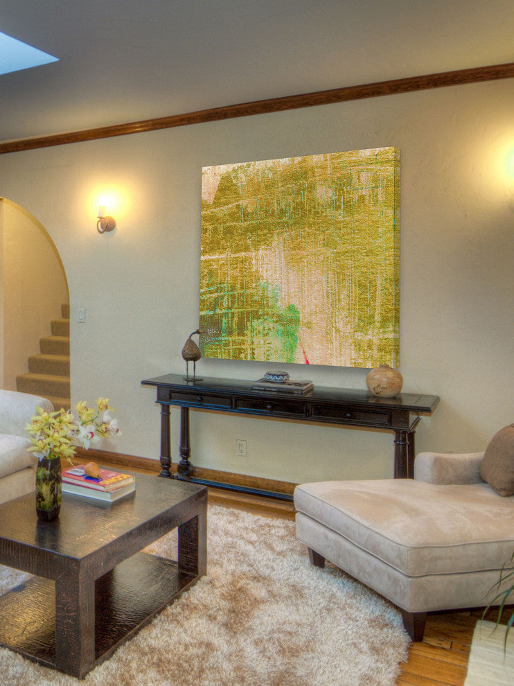 "Analog VIII" Painting Print on Canvas by Aryai
