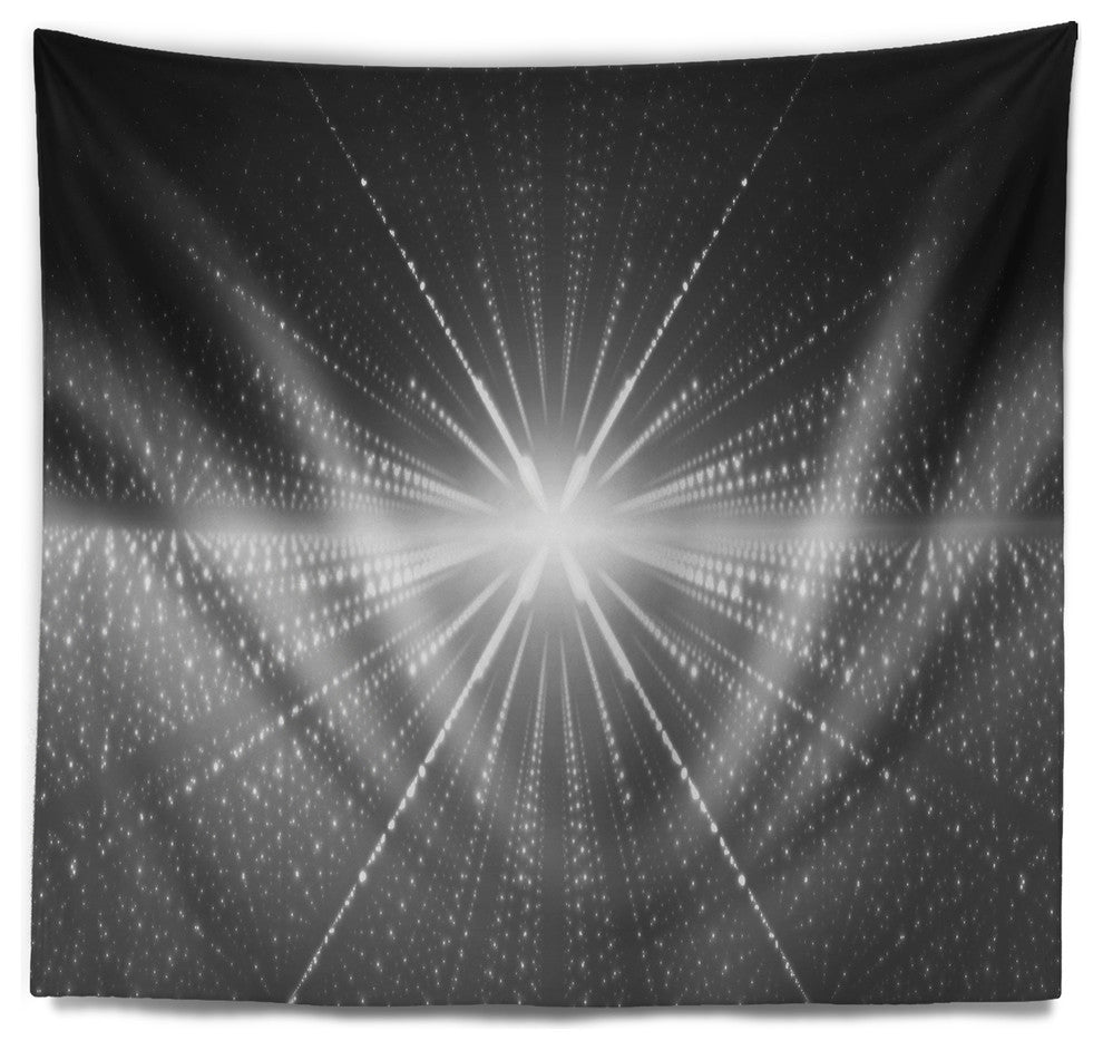 Glowing Star in Cosmic Galaxy Abstract Wall Tapestry, 92"x78"