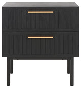 Safavieh Axelle 2 Drawer Nightstand, Black